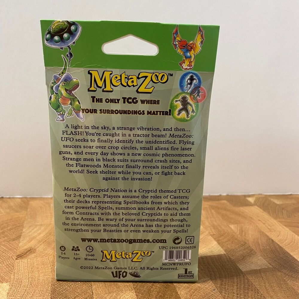 MetaZoo Collectible Card Game UFO 1st Edition Hanger Box w/ 1 Exclusive Promo - Picture 2 of 6